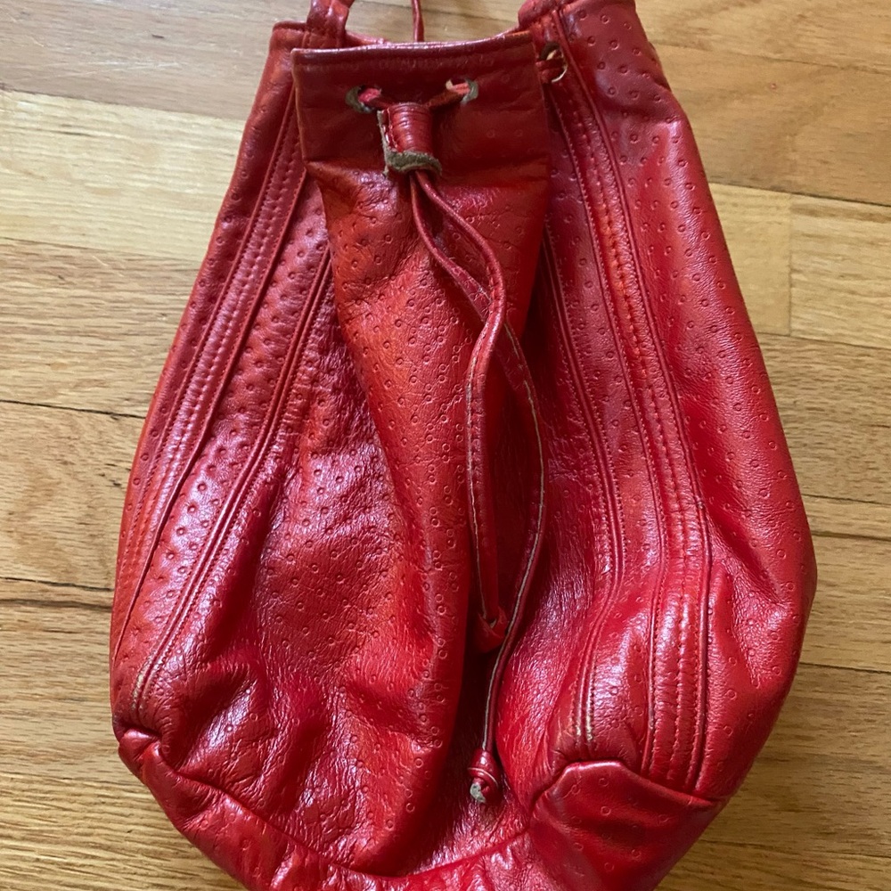 Red Leather Women's Bag - Picture 2 of 8
